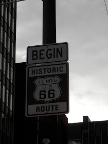 Panneau de la Route 66 à Chicago
