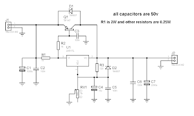 1.2-36V 5A Adjustable Power Supply with LM317