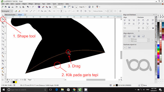 Tutorial CorelDRAW Membuat Siluet - Untuk Pemula