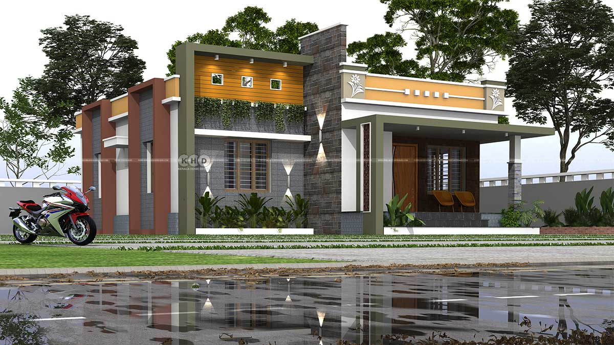 Modern Single Floor House Design - 16K Exterior View Rendering