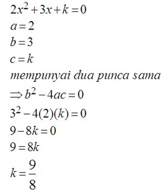 Matematik Tambahan: Persamaan Kuadratik