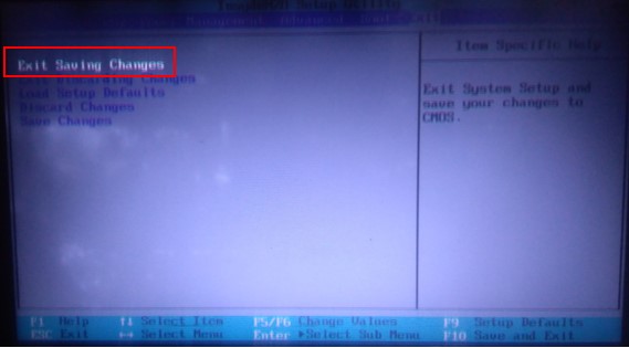 Exit From System BIOS