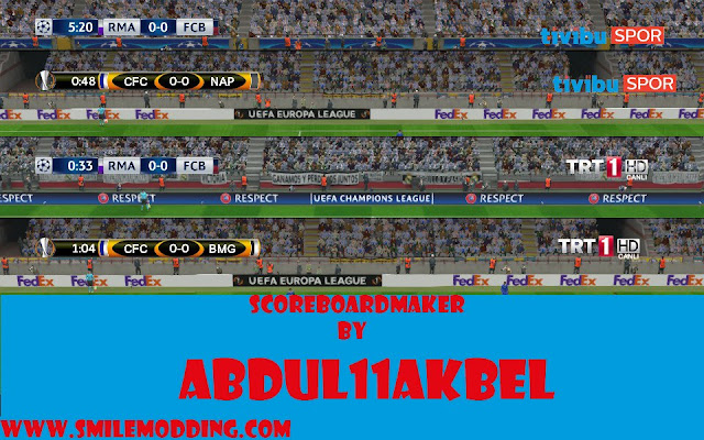 PES 2017 CL, EL and SC TV Logo Scoreboard by abdul11akbel