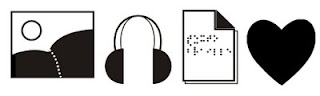 Desenho em preto e branco de três símbolos: um ícone utilizado pelo Windows para representar 