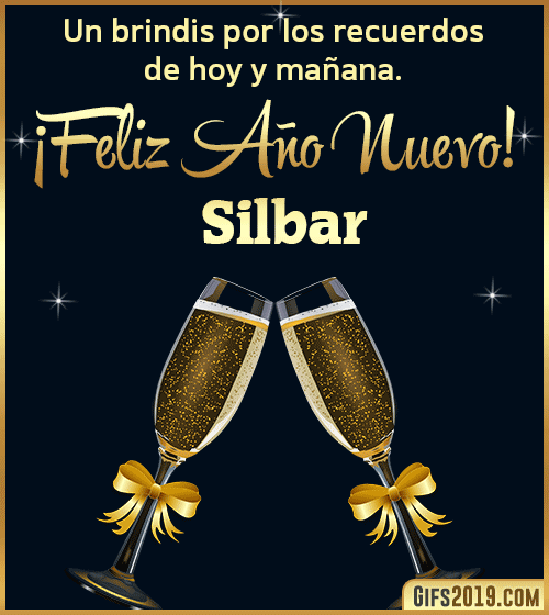 Brindis de feliz año nuevo silbar