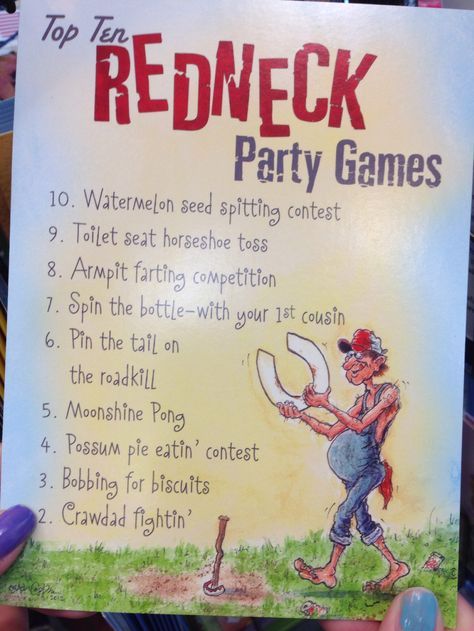 Top Ten Redneck Party Games