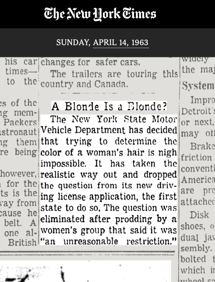 What is a blonde?