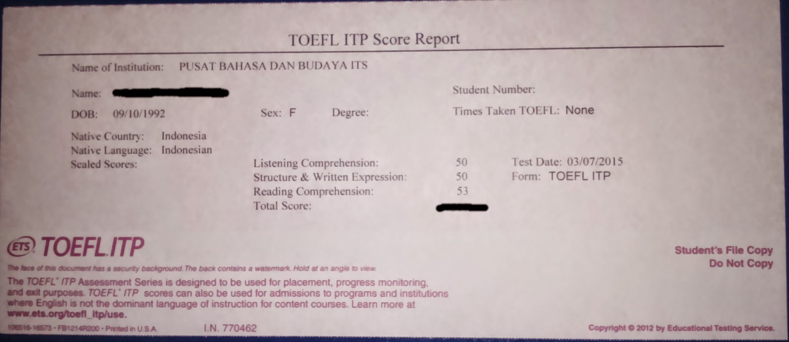 How to get a TOEFL score > 500 - Coretan Cerita Penuh Warna