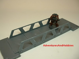 Small high tech pedestrian bridge view 2 Science Fiction war game terrain and scenery