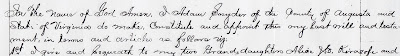 Extract from Adam Snyder's Will, Augusta Co., VA