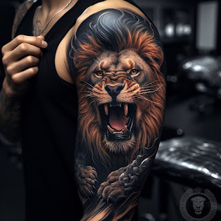 tatuaje-de-salvaje-leon-en-el-brazo-de-hombre-tatuajes-de-animales