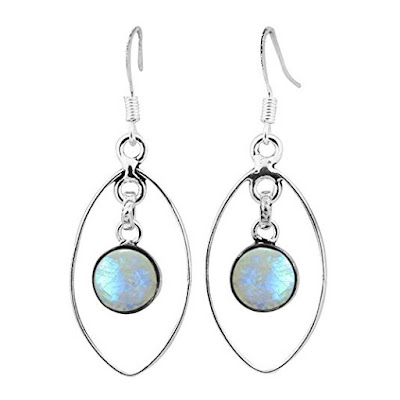 Rainbow Moonstone Dangle Earrings