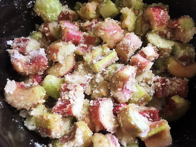 Mermelada de ruibarbo con un toque de jengibre en Crock Pot