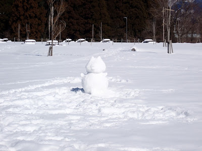 白山ろくテーマパーク・下野園地　冬　雪だるま