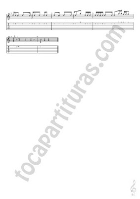 5 Partitura y Tablatura de Guitarra con pentagrama y números de Muévelo de Nicky Jamm y Daddy Yankee en descarga gratis (Punteo Tabs) Tablature Sheet Music for Guitar Fingerings Tabs