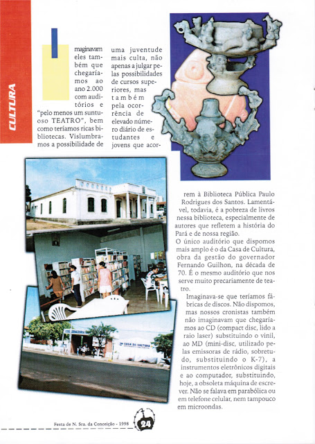 PROGRAMA DA FESTA DE NOSSA SENHORA DA CONCEIÇÃO - 1998