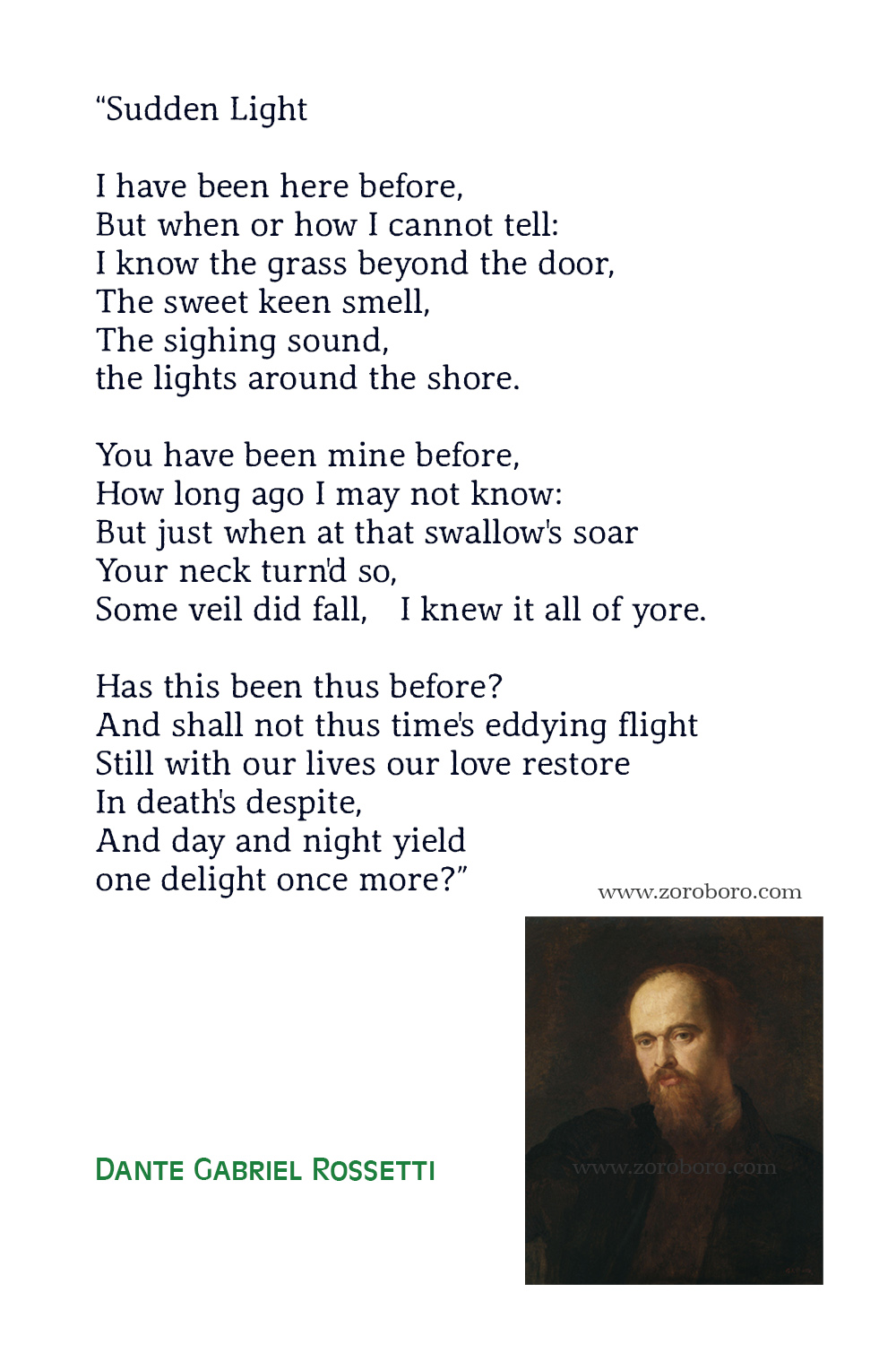 Dante Gabriel Rossetti Quotes, Dante Gabriel Rossetti Poems, Dante Gabriel Rossetti Poetry, Dante Gabriel Rossetti Famous Poems.