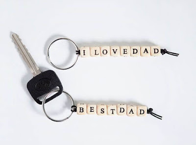 Best Dad Ever Beaded Key Chain Craft