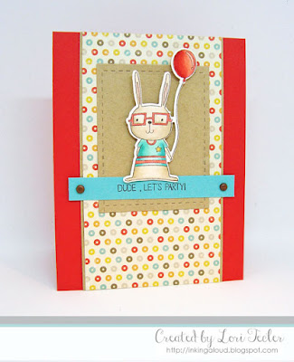 Dude, Let's Party card-designed by Lori Tecler/Inking Aloud-stamps and dies from Lil' Inker Designs