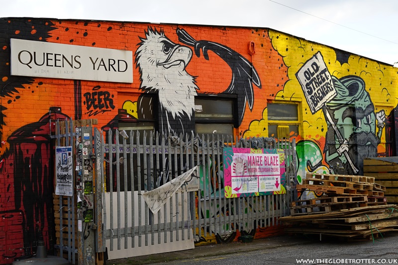 Street art at Queens Yard, Hackney Wick