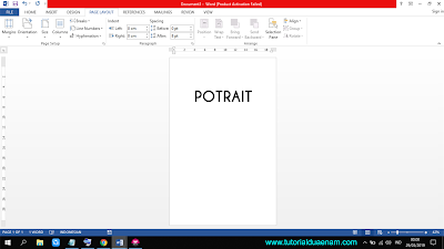 Cara Membuat Halaman Potrait dan Landscape dalam Satu File Word