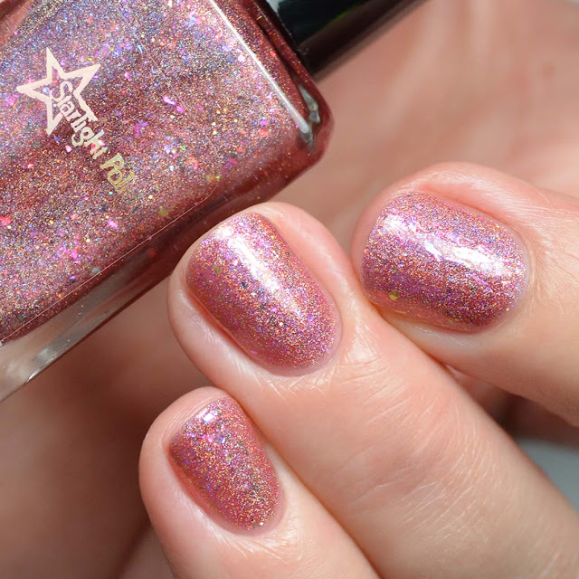 pink holographic nail polish