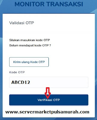 validasi OTP web report market pulsa