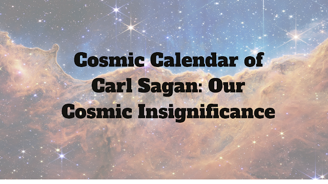 Cosmic Calendar of Carl Sagan Our Cosmic Insignificance