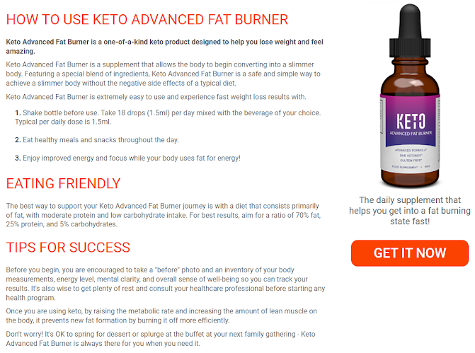 Keto Advanced Fat Burner Drops - 100% Legit Weight Loss Supplement With Quick Results!