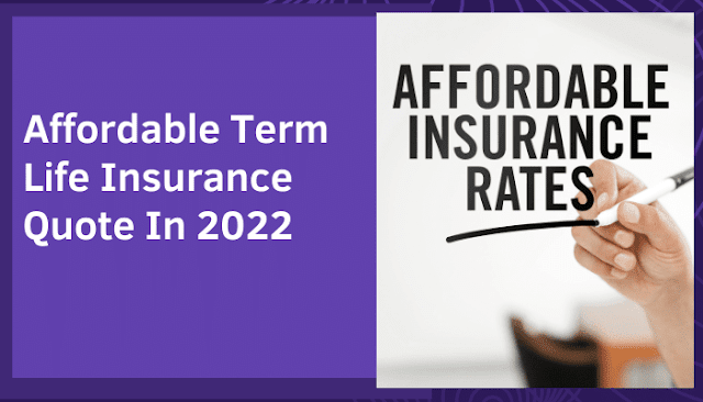 Affordable Term Life Insurance Quote In 2022
