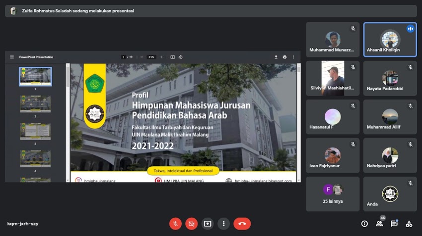 PPKM Bukan Penghalang Anjangsana HMPS PBA IAIN Kediri ke UIN Malang