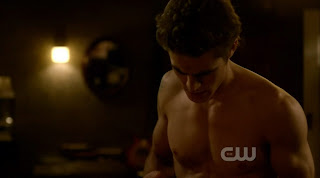 Paul Wesley Shirtless on Vampire Diaries s1e10