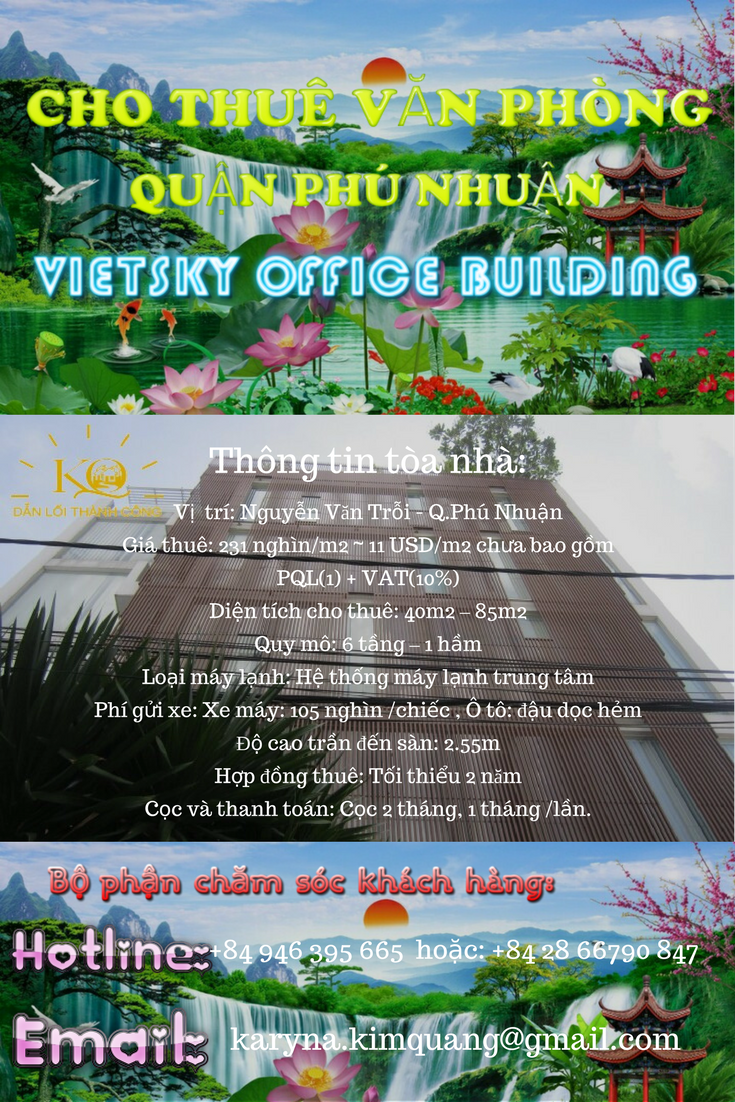 Cho thuê văn phòng quận Phú Nhuận Vietsky Office building