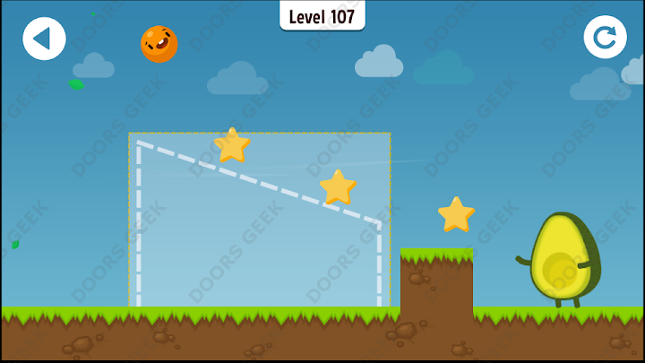 Where's My Avocado? Level 107 Solution, Cheats, Walkthrough, 3 Stars for Android, iPhone, iPad and iPod