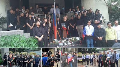 Praying for victims of terrorism, a number of communities paid a moment of silence at the Russian Embassy