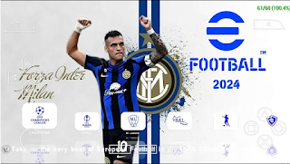 Download eFootball PES Inter Milan Edition 2024 PPSSPP Real Faces Latest Transfer And New Kits Graphics HD Peter Drury Commentary