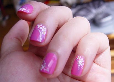 pink nail art designs