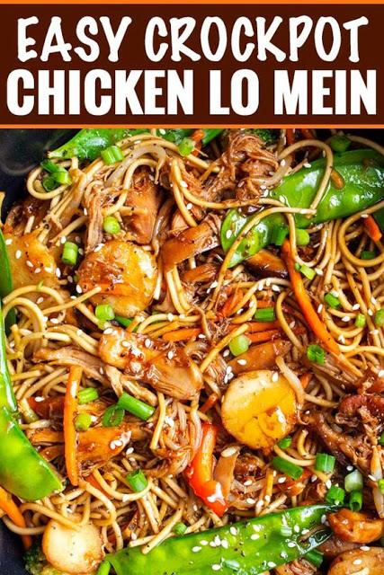 Easy Crockpot Chicken Lo Mein