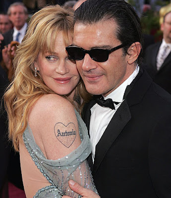 Best celebrity tattoos Melanie Griffith heart tattoo