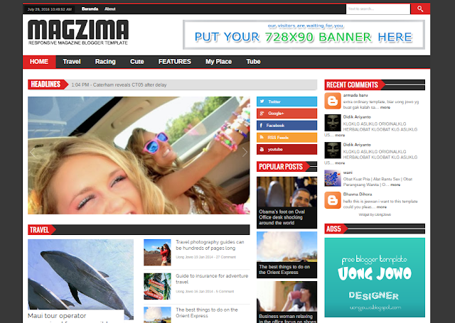 Magzima Magzima Blogger Template