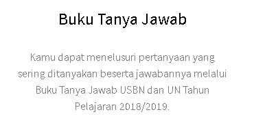 Buku tanya Jawab Seputar UN dan USBN