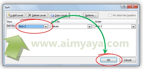 Pengurutan atau sorting data merupakan hal yang biasa dilakukan di microsoft excel Cara Mengurutkan(Sort) Data Berdasarkan Baris/Kolom di Excel