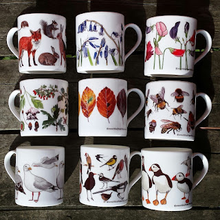 China mugs by Alice Draws the Line