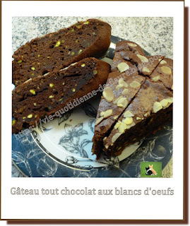 Vie quotidienne de FLaure : Gâteau tout chocolat aux blancs d'œufs