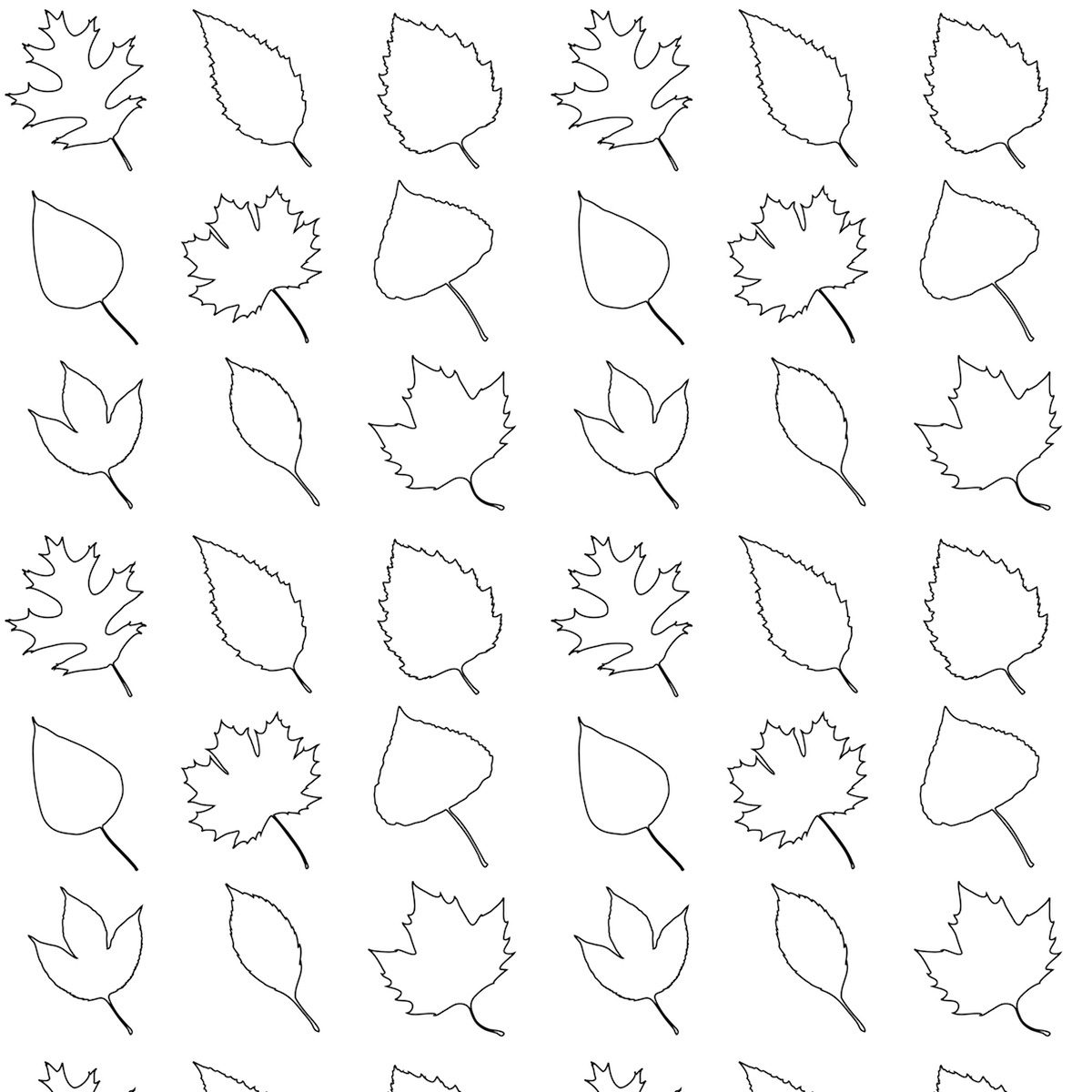 Download Free printable leaves coloring pattern paper ...