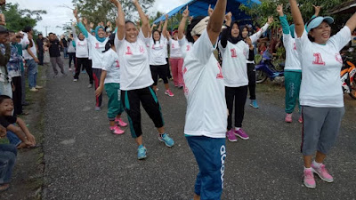 Dukung Pemimpin Sehat,  Ibu-ibu Senam PAMMASE 