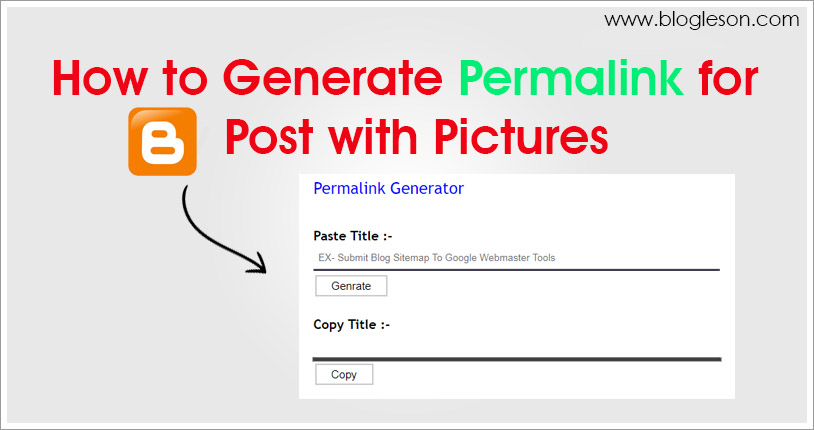 How to Generate Permalink for Blogger Post with Pictures