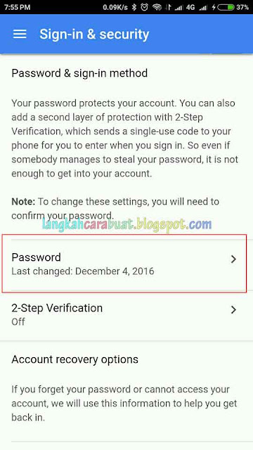 Cara Mengganti Password Akun Google | Akun Gmail