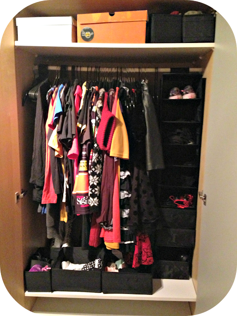 Wardrobe with ikea dividers 