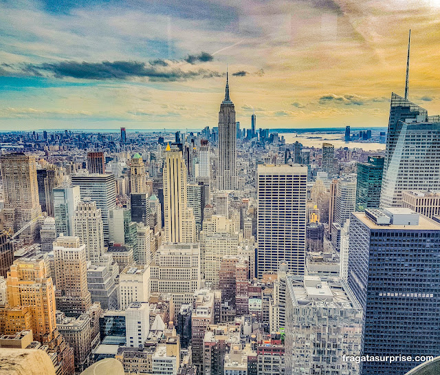 Nova York vista do Top of the Rock no Rockefeller Center